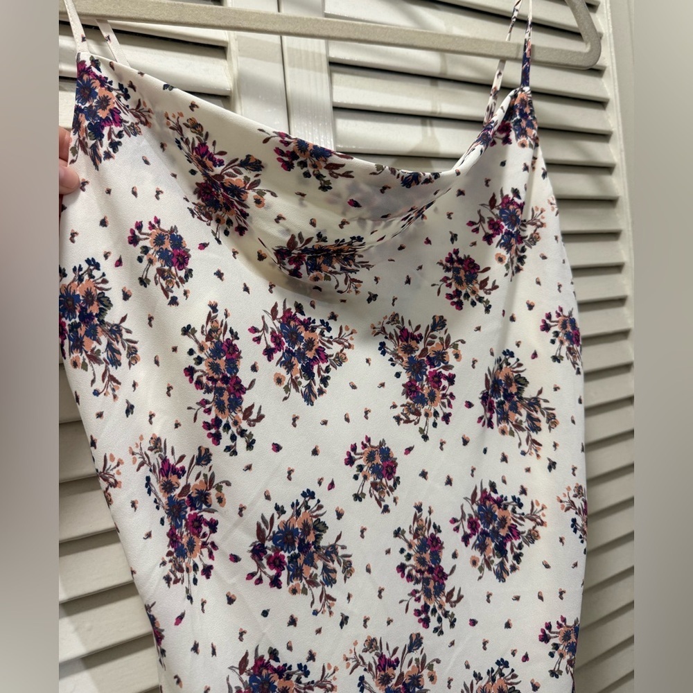 Skies Are Blue Floral Lace Trim Dress Cami Mini - Picture 3 of 6